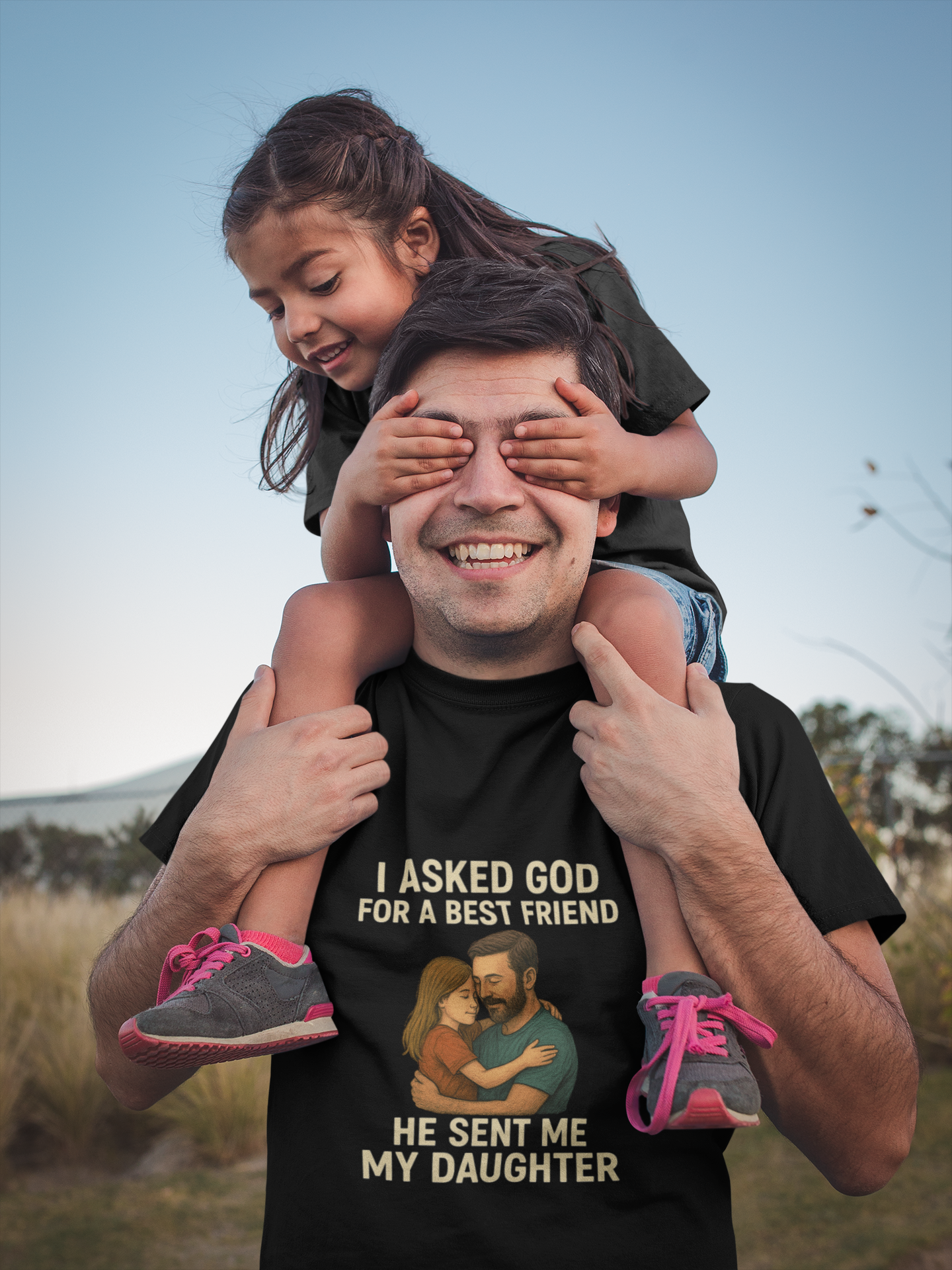 Male Supima Dad Daughter T-Shirt