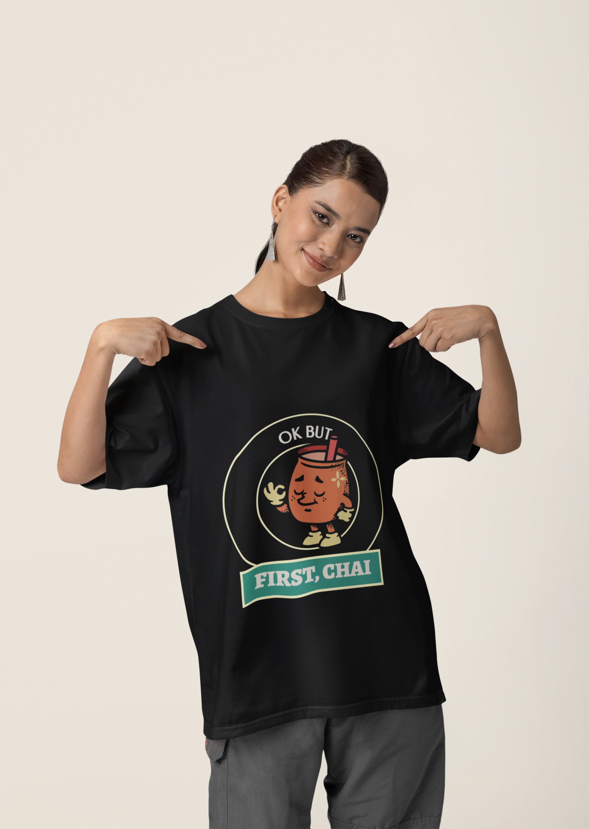 Unisex Oversized T-Shirt - Chai > Coffee